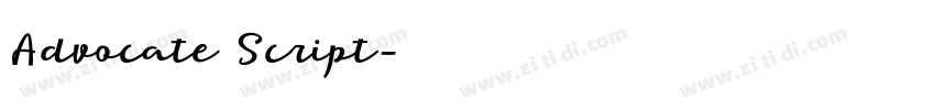 Advocate Script字体转换
